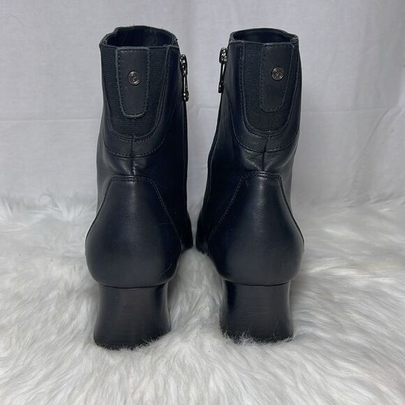 Blondo Black Leather Side Zip Ankle Booties Sz 10 - Picture 3 of 6